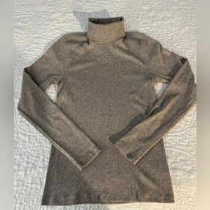 Everlane Beige Ribbed Turtle Neck